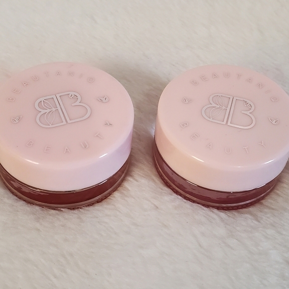 Beautaniq Beauty London Butter Lip & Cheek Balm 2 Pk Peach Blush & Mauve Lychee - Picture 2 of 14